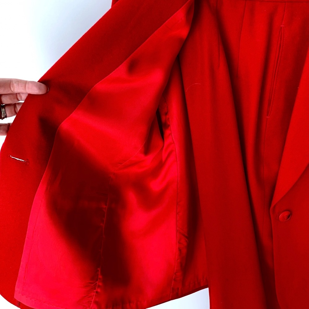 Vintage red Pendleton power pant suit - Picture 3 of 8